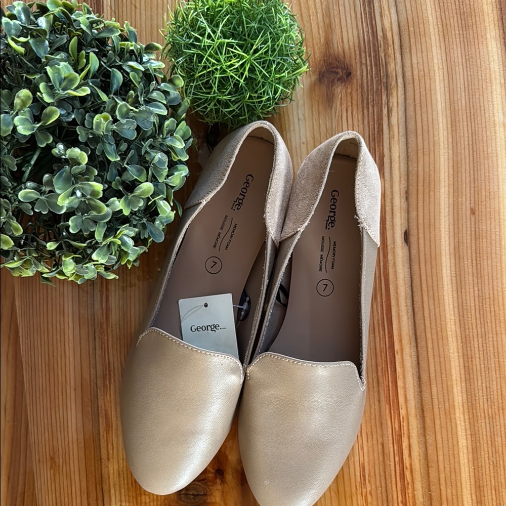 George Tan Flats Versatile Slip-On Loafers